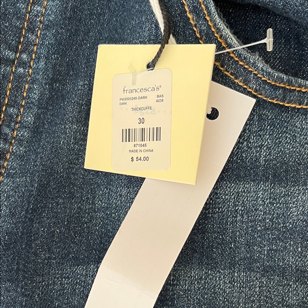 tgla Dark Blue Denim Jeans with cuffs- new - Picture 6 of 6